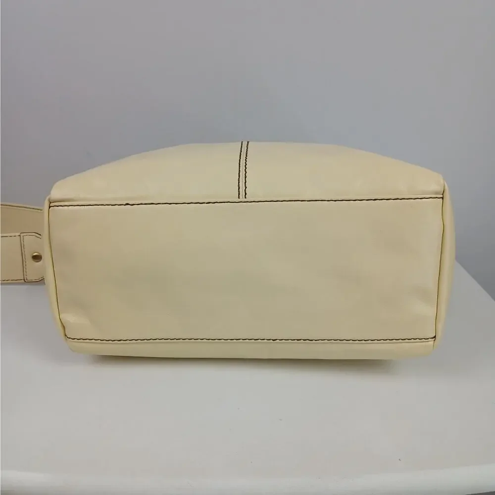 HOBO Vintage Hide Collection Sheila Premium Leather Satchel Bag Butter Yellow